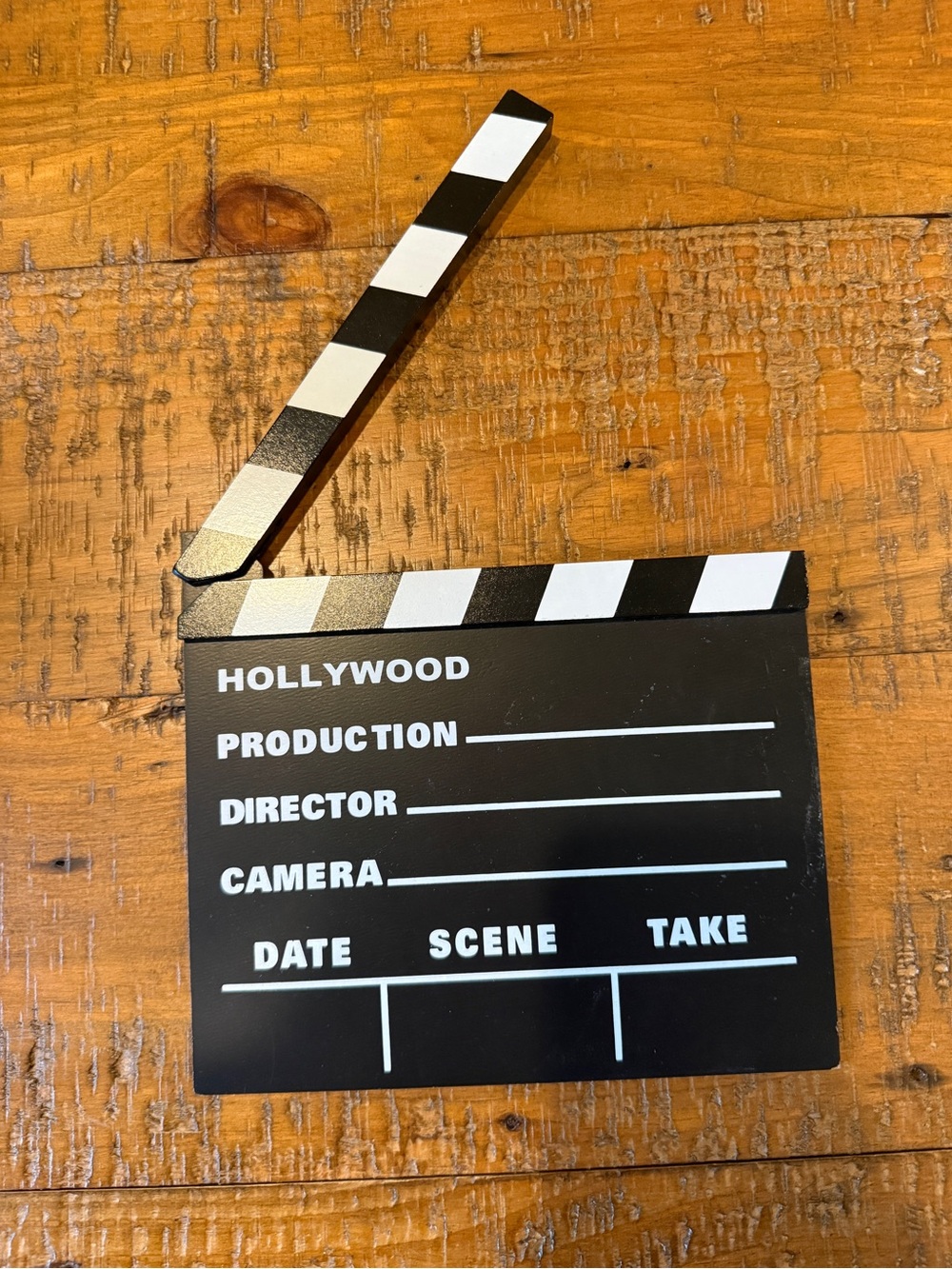 Hollywood Film Slate Clapperboard - Black & White